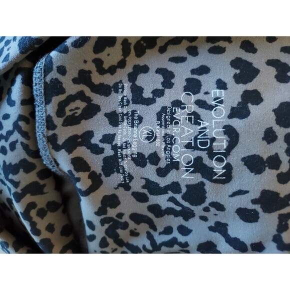 EVOLUTION AND CREATION Women's High Waist Leggings Leopard Print Size XL NEW - Picture 3 of 3